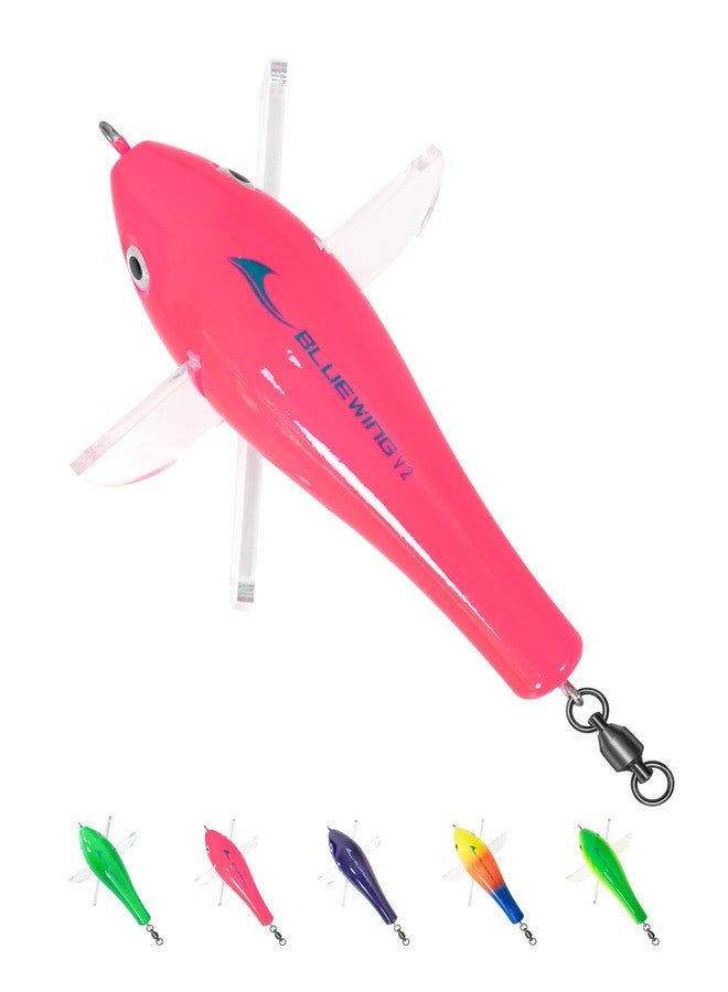 BLUEWING Deluxe Trolling Birds 7.28in Bird Fishing Teaser 1pc Trolling Lure for Tuna Marlin Mahi, Starboard-Pink - Image 1